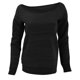 thumbnail image 1 of Bella  - Camiseta de manga larga con escote ancho modelo Triblen Slouchy para mujer (Negro), 1 of 1