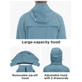 thumbnail image 3 of Little Donkey Andy Men's Packable Lightweight Waterproof Cycling Jacket, Convertible Quick Dry Running Jacket Windbreaker with Removable Sleeves and Hood, Blue XXL, 3 of 7