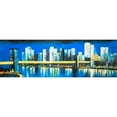 thumbnail image 3 of Atelier B Art Studio 14x7 Black Modern Framed Museum Art Print Titled - Skyline of Lower Manhattan, 3 of 5