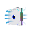thumbnail image 5 of Lian Li 12RTLLCD1W3W Wireless 120mm ARGB Case Fans LCD Reverse Blade Triple Pack White, 5 of 7