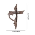 thumbnail image 3 of Wooden Cross Decor, Yrmaups Wooden Cross Decor, Wall Hanging Crucifix for Home, Office and Church, Spiritual Religious Gift for Christmas, Easter and Thanksgiving, Handcrafted Wood Cross for Bedroom, 3 of 6