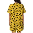 thumbnail image 3 of Qekee Dinosaur Women's Pajama Set Short Sleeve Sleepwear Summer Home Wear with Pockets Soft Short Sleeve Shirt - Dinosaur, 3 of 9