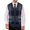 Dark Blue, variant on INSPIRE CHIC Men's Classic Sleeveless V-Neck Button Argyle Knitwear Sweater Cardigan Vest S Light Gray