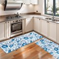 thumbnail image 3 of Kitchen Rugs Sets Of 2,Pioneer Flower Floral Print Pattern Anti Fatigue Kitchen Mat Rugs Non Slip Washable,Decorative Kitchen Floor Mats for Kitchen,Sink,Laundry,17"X47", 3 of 5