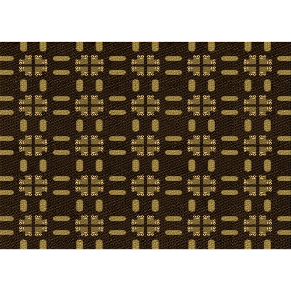 Ahgly Company Indoor Rectangle Patterned Saddle Brown Area Rugs, 4' x 6'