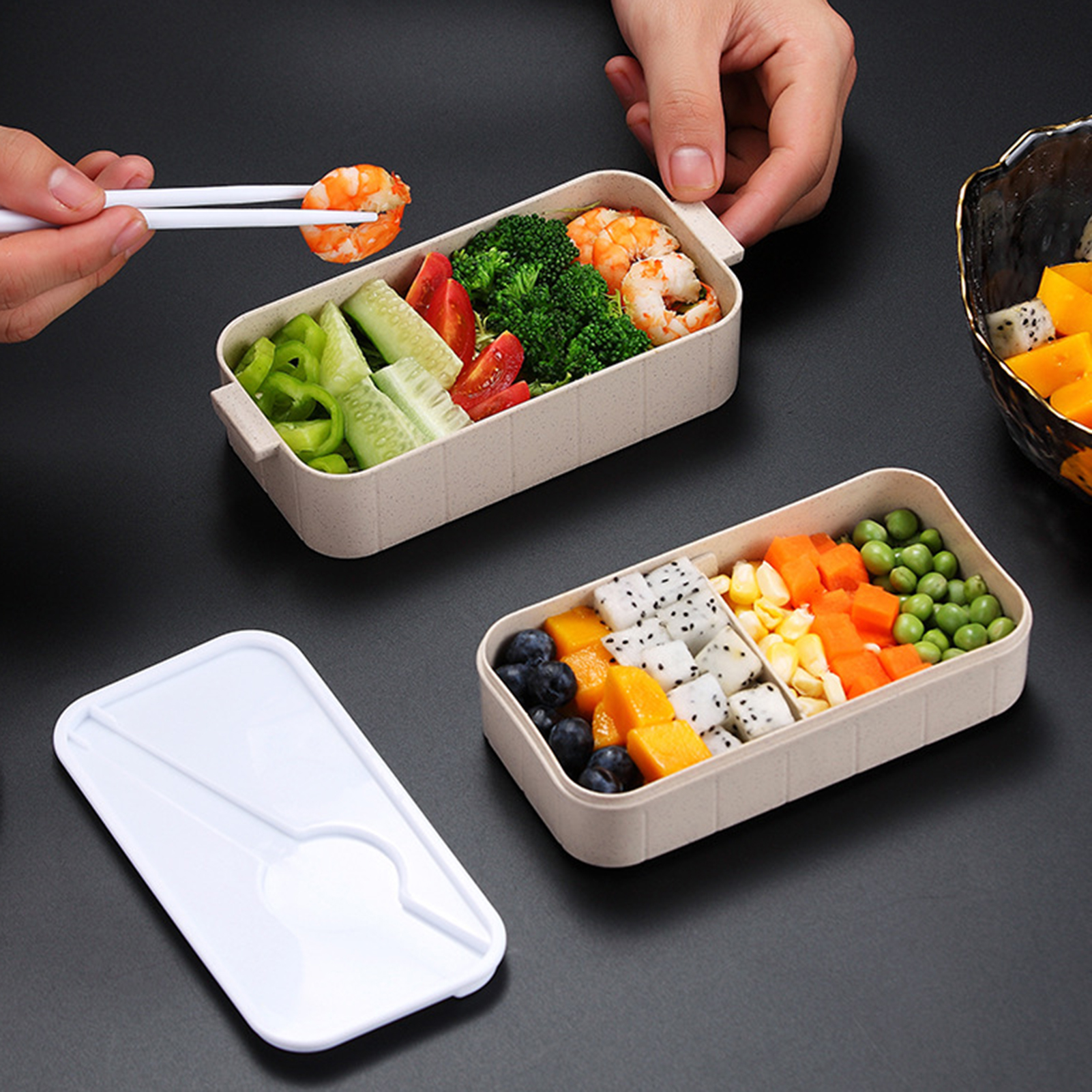 Bento Box Adult Lunch Box Containers - Japanese style Bento Lunch Box for  Adults or Kids with Cutlery, Chopsticks, SLeak proof, Dishwasher,  Freezer,,F174821 