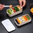 thumbnail image 3 of Lunch Container with Clear Lid Sealed Well Plastic Compartment Design Bento Lunch Box Picnic Tableware, 3 of 8