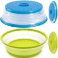thumbnail image 1 of 2 x Foldable Microwave Cover Easy Grip Microwave Plate Cover Durable Suitable for Microwave， Green+Blue, 1 of 8