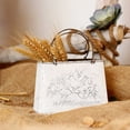 thumbnail image 4 of Macetero de metal envejecido estilo vintage con asa, 19,5x14 cm, blanco, jarrón de hierro rústico para jardín, balcón, patio, decoración interior o exterior., 4 of 6