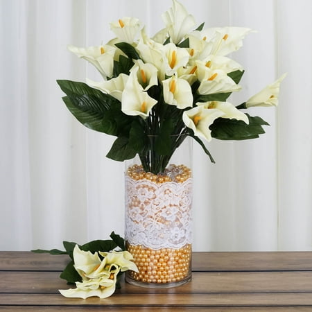 Classic White Lily - Efavormart 84 Artificial Calla Lily Flowers for DIY Wedding Bouquets Centerpieces Arrangements Party Home Decorations Wholesale