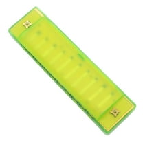 ROSENICE 1Set Green Plastic Harmonica for Kids Music Instrument 11.8x0.9x1.1in