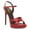 Red, variant on FSJ Women Sexy Platform Cross Strap Sandals Open Toe High Stiletto Heels Ankle Strap Club Dressy Shoes Size 8 Brown
