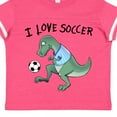 thumbnail image 4 of Inktastic I Love Soccer-dinosaur in Blue Boys or Girls Toddler T-Shirt, 4 of 5