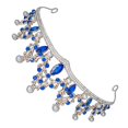 thumbnail image 5 of Rhinestone Tiara Dark Blue Bridal Crown Headpiece with Glamour Enhancer for Wedding Decoration, 5 of 5