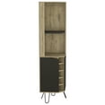 thumbnail image 2 of Corner Bar Cabinet - 6 Built-in Wine Rack, 2 Shelves, 4 Shelves With Door. /black. Dining Room Verve /black Cabinet: Six Two Four Sophistication, 2 of 5
