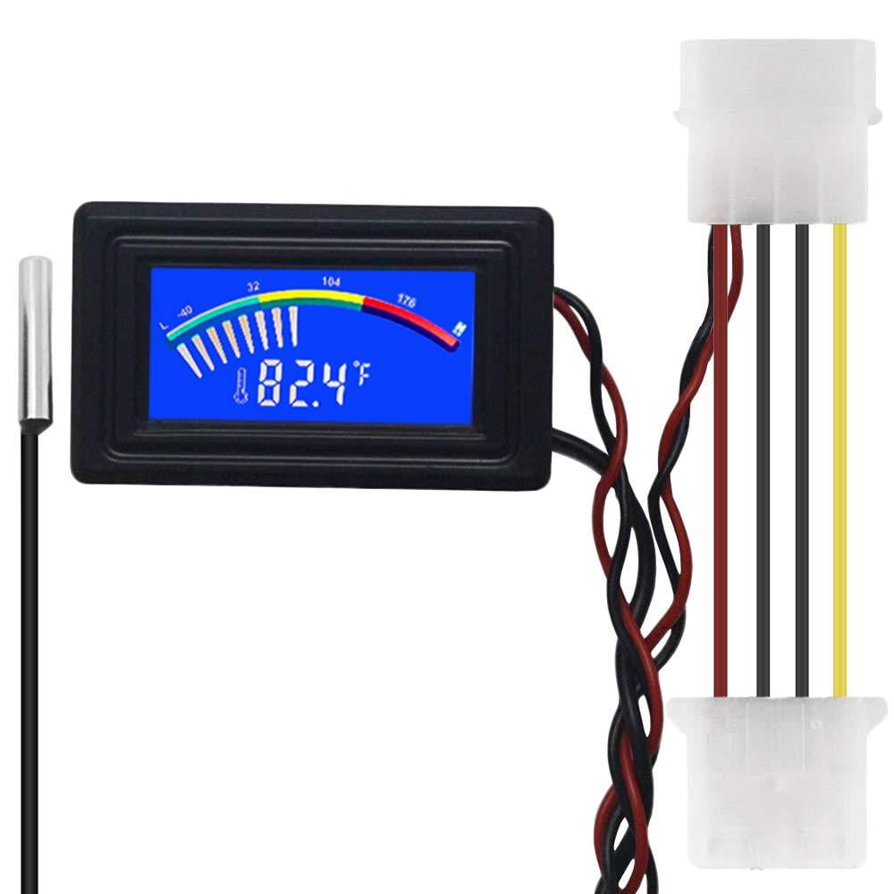 KETOTEK Digital Thermometer Temperature Meter Gauge Waterproof Sensor Probe Aquarium Car PC case