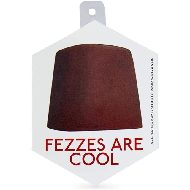 Adhesivo Doctor Who Fezzes Are Cool Undécimo Doctor Red Fez