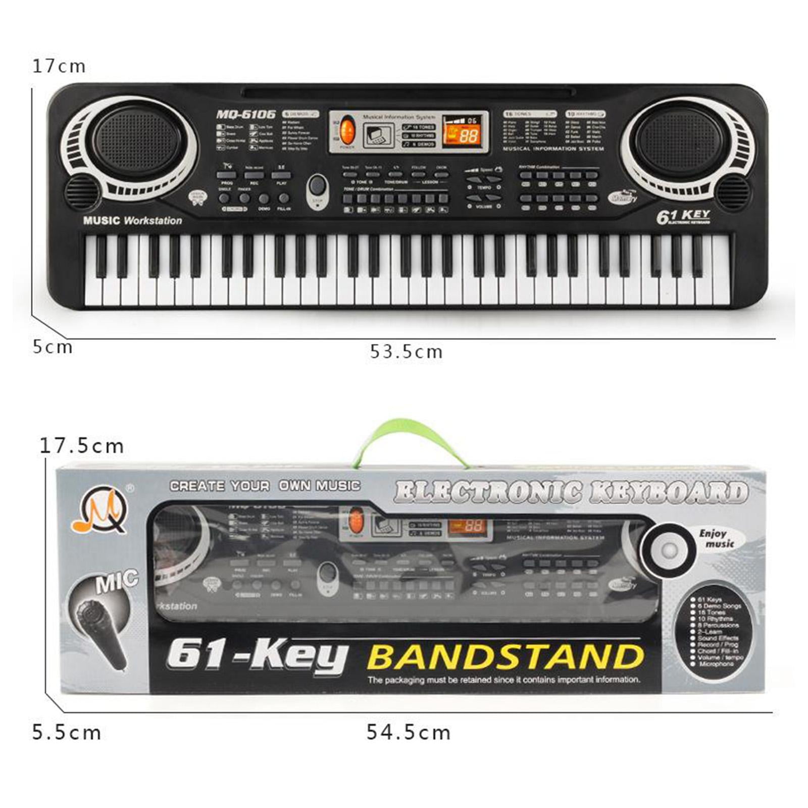 LeeQinersw 61 Keys Digital Music Electronic Keyboard Key Board Electric Piano Children Kids