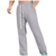 thumbnail image 1 of Pantalones deportivos de longitud completa para hombre, lisos, informales, con bolsillos, para exteriores, con cordones, elásticos, rectos, para fitness, 1 of 3