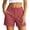 Wine, variant on HomeDM Shorts for Women High Wasit Button Zip Closure Wide Leg Shorts Khaki Summer Casual Work with Pockets Size L