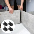 thumbnail image 1 of OULII 4 Pcs Attelles d'Angle Noires en Acier Inoxydable pour Support d'Établi, 1 of 7