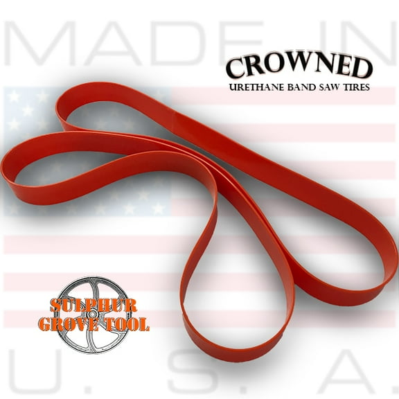 2 Crowned Urethane Band Saw Tires for 14" Walker Turner Band Saw