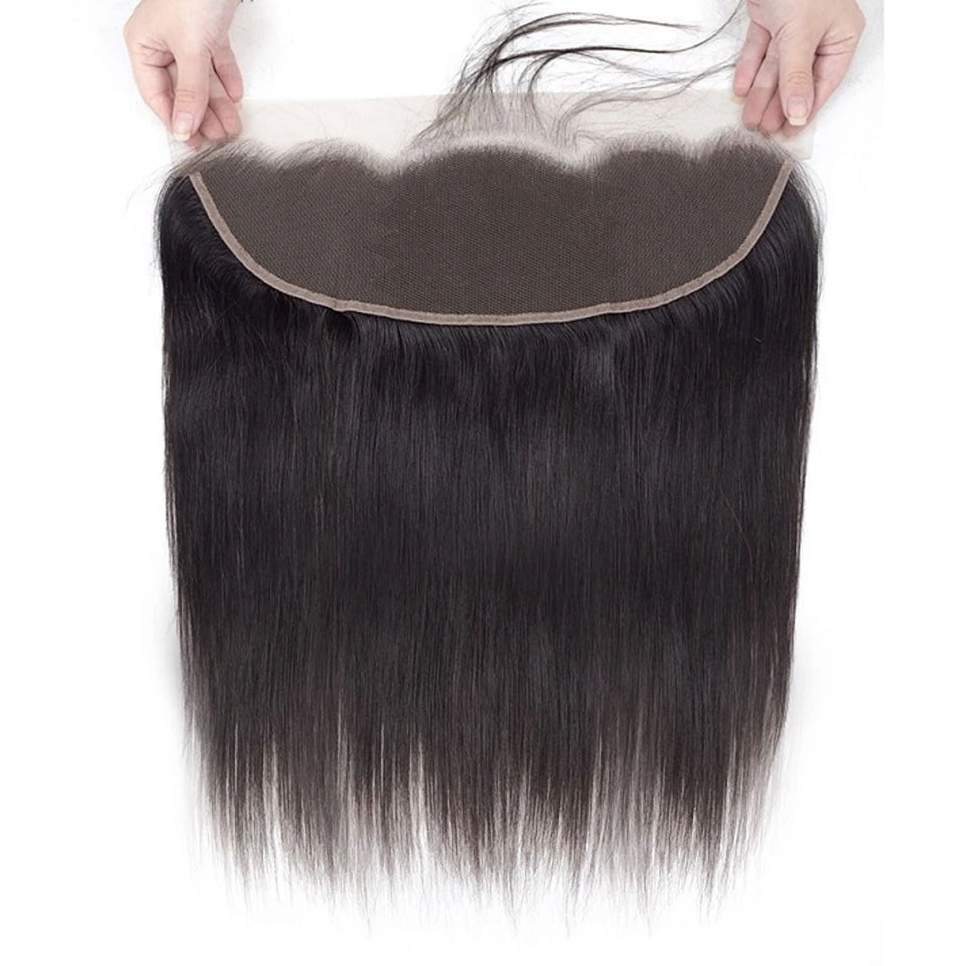 Bone Straight Human Hair Bundles 13×4 Lace Frontal Closure 100% Human Hair Weave Brazilian Straight Remy Human Hair Extensions