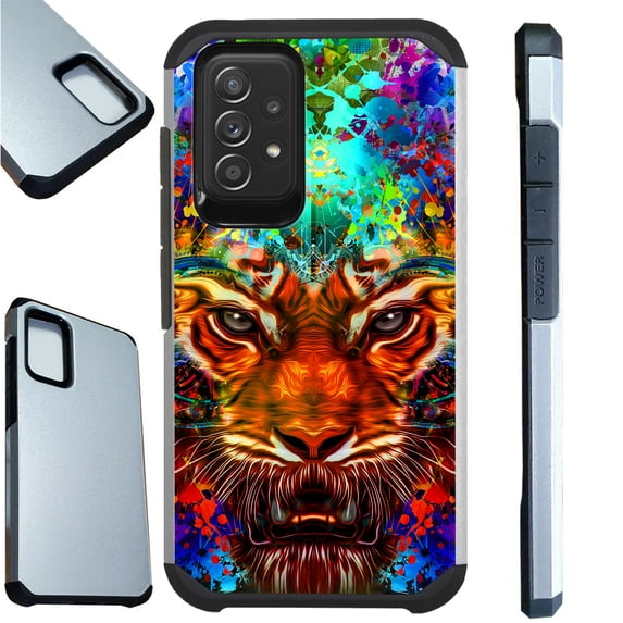 Compatible with Samsung Galaxy A52 Hybrid Fusion Guard Phone Case Cover (Fantasy Tiger FF)