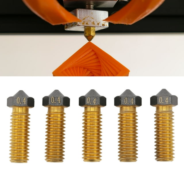 Boquilla De Latón De Primera De 0,4 Mm, Revestimiento De PTFE, Resistencia A Altas Temperaturas, Orificio Interior Liso, Adecuada Para La Mayoría De Los Hotends Del
