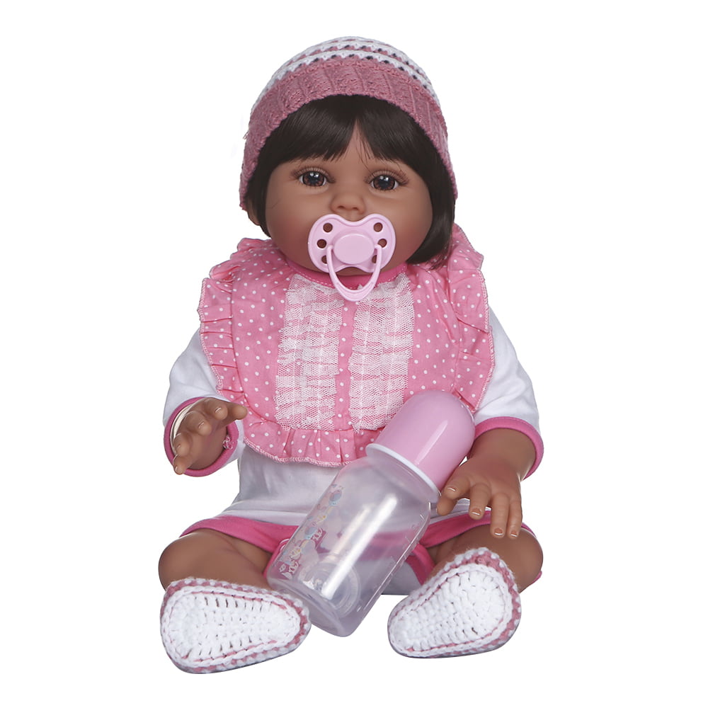 Newborn Lifelike Realistic 18.5" Full Silicone Reborn Baby Dolls Birthday Gift 