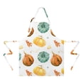 thumbnail image 2 of Fall Leaves Pumpkin Apron-Garden Aprons for Women with Pockets-Cotton Linen Waterproof Kitchen Cooking Gardening Aprons Adjustable for Kitchen,Cooking,BBQ and Salon 33"x27", 2 of 7