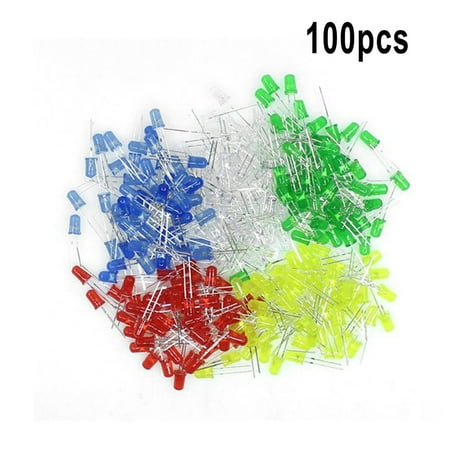 

100pcs Super Bright LED 3mm Red/Blue/Green/White/Yellow LED Lighting DIY Bulbs