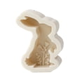 thumbnail image 1 of Silicone Flat Rabbit Candle With Raised Flower Pattern Standing Aromatherapy Rabbit Soap, 1 of 4