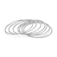 thumbnail image 2 of 7 8 Inch Round Cuff Stackable Bangles Set Of 7 8 Inch Round Hollow Tube 925 Sterling Silver Bangle Bracelets Jewelry Gif, 2 of 3