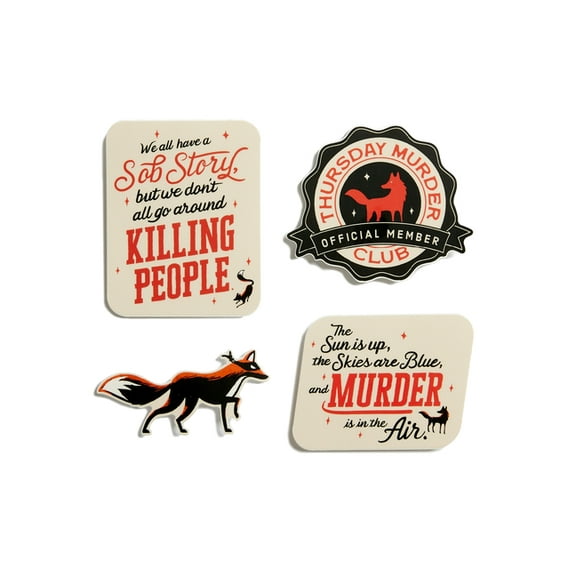 Thursday Murder Club Stickers - Sticker Set of 4, (Hardcover)