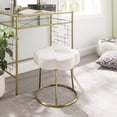 thumbnail image 2 of Sabine Accent Vanity Stool, White, 2 of 8