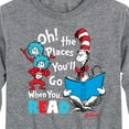 thumbnail image 3 of Dr. Seuss - Oh! Places You'll Go When You Read - Youth Long Sleeve Graphic T-Shirt, 3 of 6