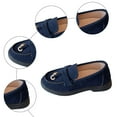thumbnail image 6 of Dakaela Toddler Boys Girls Loafers Little Kids Slip on Oxford Dress Flats Casual Boat Walking Shoes School Uniform Moccasin 6 10 12 18 Months 3T 4T 5T Blue Size 6, 6 of 7