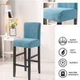 thumbnail image 2 of Stretch Bar Stool Cover, Pub Counter Stool Chair Slipcover Jacquard Dining Chair Covers Removable Washable Chair Cover Non Slip Furniture Protector for Dining Room Cafe-blue-4 PCS, 2 of 8