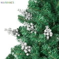 thumbnail image 4 of BadPiggies 36 Pack Glitter Berry Stems, 8 Inch Artificial Christmas Tree Picks Decoration Filler Ornaments DIY Xmas Wreath (Silver), 4 of 7