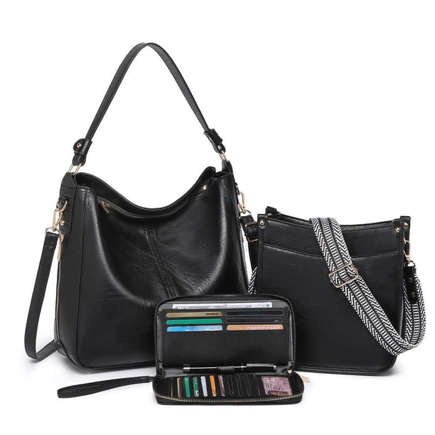 Set de bolsos BAVERGE de 3 piezas: bandolera, bandolera y cartera para mujer