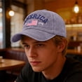 thumbnail image 6 of 250th Anniversary USA Hat Casual Adjustable Patriotic Baseball Cap Commemorative Unstructured Low Profile Dad Trucker Golf Cap Outdoor Sport Coffee, 6 of 6