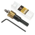 thumbnail image 5 of Uxcell HSS Hole Saw Drill Bit Opener Titanium Plated for Stainless Steel Metal 16mm, 5 of 5