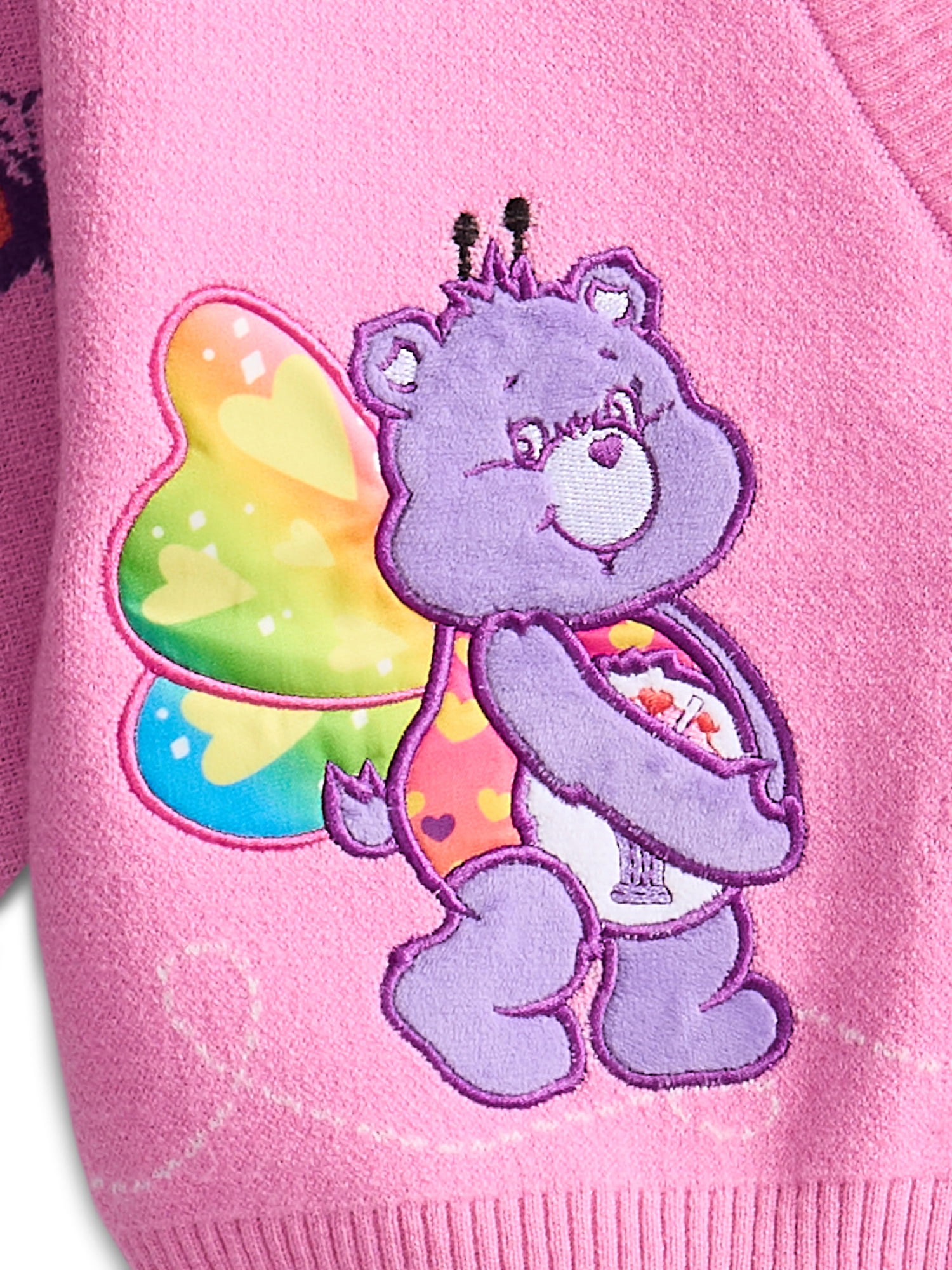 Care Bears Button Down V Neck Cardigan with Long Sleeves, Sizes XS-XL