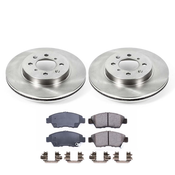 Ultimate Brakes Front for Honda Civic Honda Del Sol Honda Fit Ceramic Brake Pad and Rotor Kit with Hardware WM80519