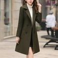 thumbnail image 2 of Ikevan Women Causal Coat Trench Jacket Ladies Warm Button Pocket Overcoat Outwear tops, 2 of 6