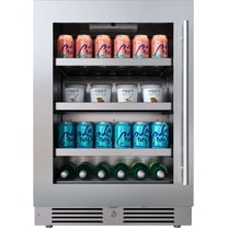 Landmark L3124ui1bglh 24" Wide 154 Can Capacity Beverage Cooler - Stainless Steel