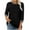 Black [Mix & Save More] [Summer Savings], variant on Women's Fashion 3/4 Sleeve Round Neck T-Shirt Blouse Top Casual Loose Fit Solid Color Tee | CSEONE,Army Green L