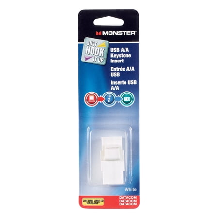 Monster Jhiu 140242-00 Cable USB Keystone Insert White price history on PriceWatchPro