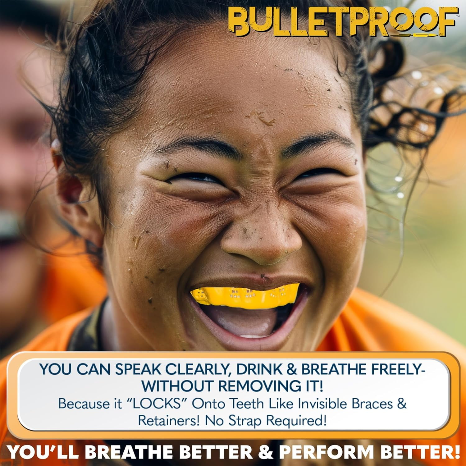 BulletProof: World’s Thinnest Sports Mouth Guard is 3X Stronger! Football Mouthpiece BJJ Mouthguard Lacrosse Basketball MMA Boxing Wrestling Adult Youth Kids Men Women Girl Night Guard Braces